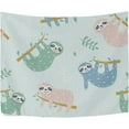 thumbnail image 2 of Coolnut Sloth Tapestry Washable Polyester Art Wall Hanging Blanket for Living Room Bedroom Dorm Party, 90 x 60 Inch Home Decor Gifts, 2 of 7