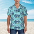 thumbnail image 4 of Daiia Best Dad Ever Hawaiian Shirt for Men Gentle Cotton Regular Short Sleeve Casual-Medium, 4 of 9