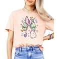 thumbnail image 2 of Fun Easter Nurse Shirt for Women - Cute Bunny Bow Stethoscope Graphic Tee Peach Shirt Adult 2XL, 2 of 7