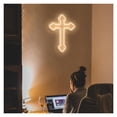 thumbnail image 4 of Cruz De Jesús, Letrero De Neón Con Alimentación USB, Decoración De Pared Para El Hogar, Bodas Cristianas, Fiestas Y Año Nuevo. Medidas: 40x29cm, 4 of 8