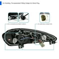 thumbnail image 4 of Spec-D Tuning Dual LED Halo Projector Headlights Compatible with 1999-2005 Pontiac Grand AM, Left + Right Pair Headlamps Assembly, 4 of 5