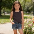 thumbnail image 4 of Diufon Girls Tank Tops Unisex Kids Summer Crewneck Sleeveless Shirts Casual Vest Top for Sport Dance Yoga, 4 of 9