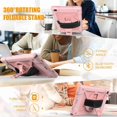 thumbnail image 2 of Dteck For Samsung Galaxy Tab A7 10.4" 2020 T500 T505 Heavy Duty Rugged 3 Layer Full Body Protection Case Kickstand with Shoulder Strap & Hand Strap, Rosegold, 2 of 6