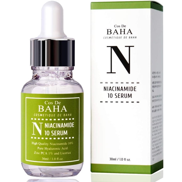 Sérum Niacinamide 10% Cos De BAHA Blanco con Zinc y Ácido Hialurónico para Corrección de Manchas y R