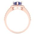thumbnail image 4 of 2.36 ct Pear Cut Simulated Tanzanite with Simulated Diamond Halo Accents 14K Rose Gold Womens Engagement Ring, 4 of 5