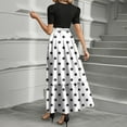 thumbnail image 2 of TQWQT Casual Dresses for Women Casual Maternity Short Sleeve Teacher Dress Maxi Dresses Polka Dot Print Empire Waist Patchwork Ruffle Hem A Line Dresses Fashion Modest Clothing White M, 2 of 4