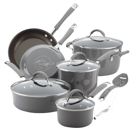 

12-Piece Cucina Nonstick Pots and Pans Set Cookware Set Agave Blue