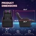 thumbnail image 7 of Walnew Gaming Recliner Chair PU Leather Home Theater Seating Single Modern Living Room Sofa Recliner, Purple, 7 of 7