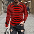 thumbnail image 1 of Blusas y camisas de manga larga con cuello redondo para hombre, blusa informal de manga larga con cuello redondo y estampado., 1 of 5