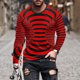 thumbnail image 1 of Blusas y camisas de manga larga con cuello redondo para hombre, blusa informal de manga larga con cuello redondo y estampado., 1 of 5