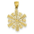 thumbnail image 1 of 14k Yellow Gold Snowflake Pendant Charm, 1 of 2