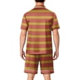 thumbnail image 4 of Men's Pajama Sets Satin Short Sleeve Button Down Shirts Shorts Pajamas Casual Short Sets Homewear for Men, 4 of 4