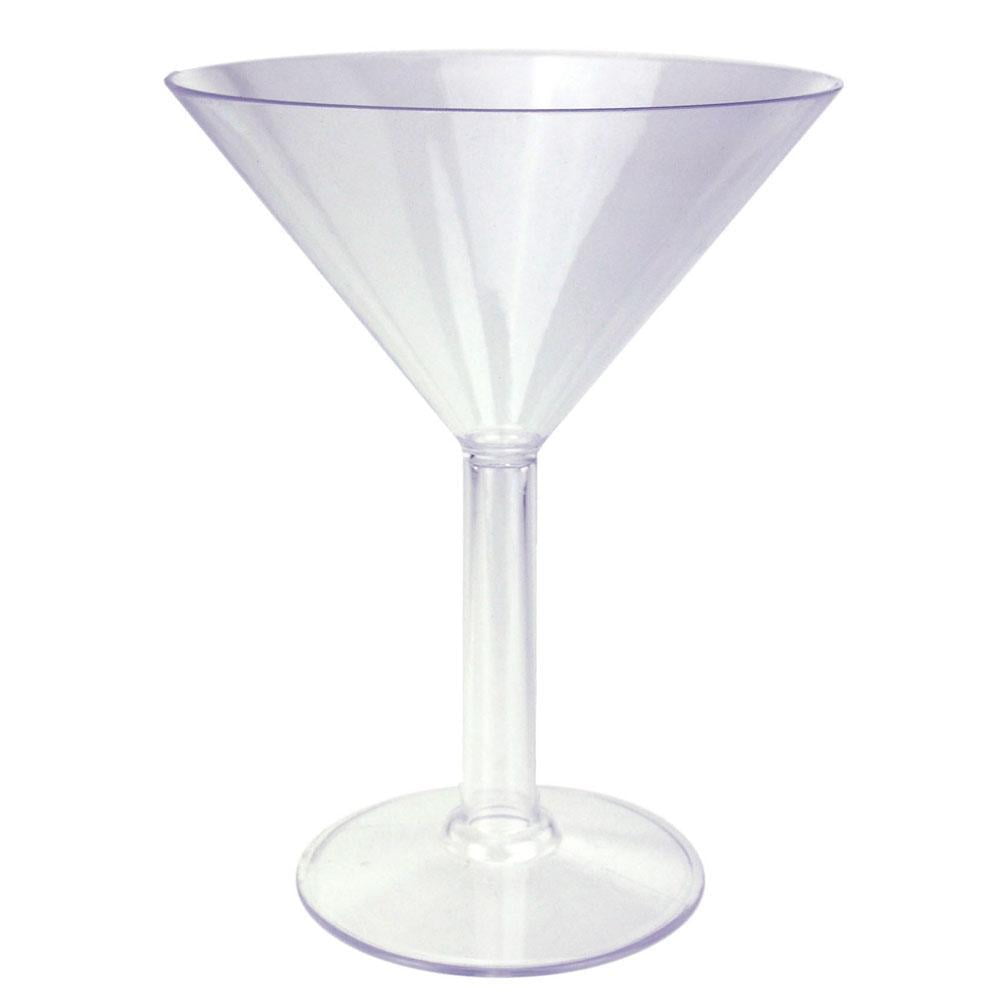 Clear Plastic Martini Glass Cup, Large, 12Inch