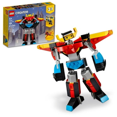 LEGO Creator 3 in 1 Super Robot Building Kit, Kids Can Build a Toy Robot or a Toy Dragon, or a Model Jet Plane, Makes a Creative Gift for Kids, Boys, Girls Age 7  Years Old, 31124