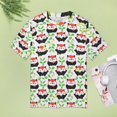 thumbnail image 4 of Cute Panda Leaf Print Womens Tops Women's Fashion Casual Short Sleeve Flower Print Round Neck Pullover Top Blouse, 4 of 7