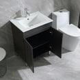 thumbnail image 5 of Walsport 24" Bathroom Vanity Set with Sink Combo Cabinet,Modern Freestanding Sink Cabinet,Bathroom Vanity Cabinet with Ceramic Vessel Sink,Faucet and Drain,Black, 5 of 8