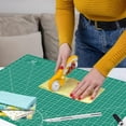 thumbnail image 4 of Rotary Cutter Set Green-Quilting Kit incl.45mm Fabric Cutter, 5 Replacement Blades, A2 Cutting Mat, Acrylic Quilting Ruler, Sewing Clips, Craft Knife Set, Ideal for Crafting, Sewing, Patchworking, 4 of 7