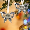 thumbnail image 2 of SLYNSHome 2Pcs Christmas Memorial Hanging Ornaments Butterfly I Have a Angel Watching Over Me I Call Him Dad(Mom) Hanging Decoration Xmas Memory Gifts for Loss of Loved One in Heaven (), 2 of 9