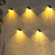 thumbnail image 3 of Luces LED solares Lámparas de montaje en la pared del jardín de la pared del garaje del garaje de la iluminación automática de la calzada del hogar Decoración de la vía 2 piezas Jumpingount HA012085-00B, 3 of 7