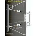 thumbnail image 4 of 24 Inches Long Back-to-Back Modern Stainless Steel Push Pull Door Handles Brush Nickel Satin Finish, Front Door Handle for Interior Exterior Home Bedroom Bathroom Patio Office Doors, Cylindrical Bar, 4 of 13