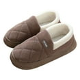 thumbnail image 3 of Yindaity Fuzzy House Slippers for Men Indoor Outdoor, Warm Footwear Cozy Mens Slippers (Coffee,9), 3 of 6