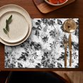 thumbnail image 5 of Pioneer Flower Floral Print Pattern Summer Placemats Table Placemats Set Of 4-Linen Kitchen Washable Placemats Table Mats 12x18 Inch Non-Slip Heat Resistant, 5 of 6