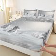 thumbnail image 3 of Homewish Christmas Snowman 4-Piece Full Size Sheets for Children Female Teens,Happy New Year Bed Sheets,Xmas Festival Lightweight Sheet Sets,Breathable Home Decor, 3 of 7