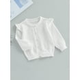 thumbnail image 3 of GXFC Toddler Girls Fall Knitted Sweater 6M 12M 18M 2T 3T Kids Girls Long Sleeve Button-down Closure Cardigan Tops Children Girls Casual Warm Autumn Winter Clothes, 3 of 8
