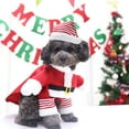 thumbnail image 4 of SPRING PARK Dog Cat Christmas Santa Claus Costume, Funny Pet Cosplay Outfits with a Cap, Puppy Fleece Warm Apparel Clothes for Xmas, 4 of 7