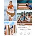 thumbnail image 5 of Burnt Orange Farmhouse Beach Towels Oversized Super Absorbent, Orange Brown Striped Lightweight Bath Towel Quick Dry Sets For Bathroom/Pool/Rv Camping/Beach Play/Gym Room/Picnic 31"x62", 5 of 8