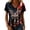 1Dark Blue, variant on USA 250th Anniversary Shirt For Women V Neck 3/4 Sleeve American Flag Graphic Tee Casual Daily Wear Top