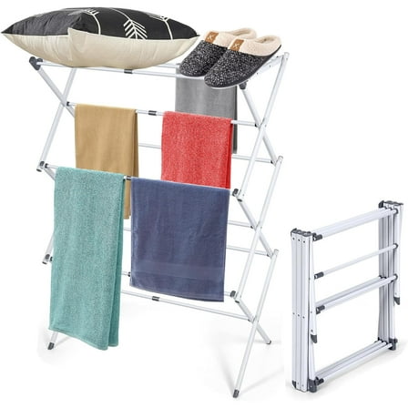 BN-LINK Drying Rack for Clothes, Foldable Laundry Rack for Sweaters, Blouses & More, Pre-Assembled & Extreme Stability , Indoor Outdoor Use, 29.92 X 14.56 x 41.33 inch