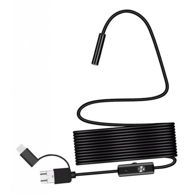 lionlar 3 In 1 Slim Waterproof Snake Inspection Camera Micro USB, USB OTG Android, 10m