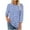 08-Blue, variant on Ounisa Fall Summer Shirts for Women 3/4 Length Sleeve Crewneck Tops Trendy Loose Casual Printed Three Quarter Cute Blouse