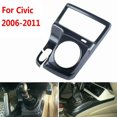 thumbnail image 2 of Car Carbon Fiber Style Interior Center Gear Shift Frame Cover Trim Fit for Honda Civic 2006 2007 2008 2009 2010 2011, 2 of 5