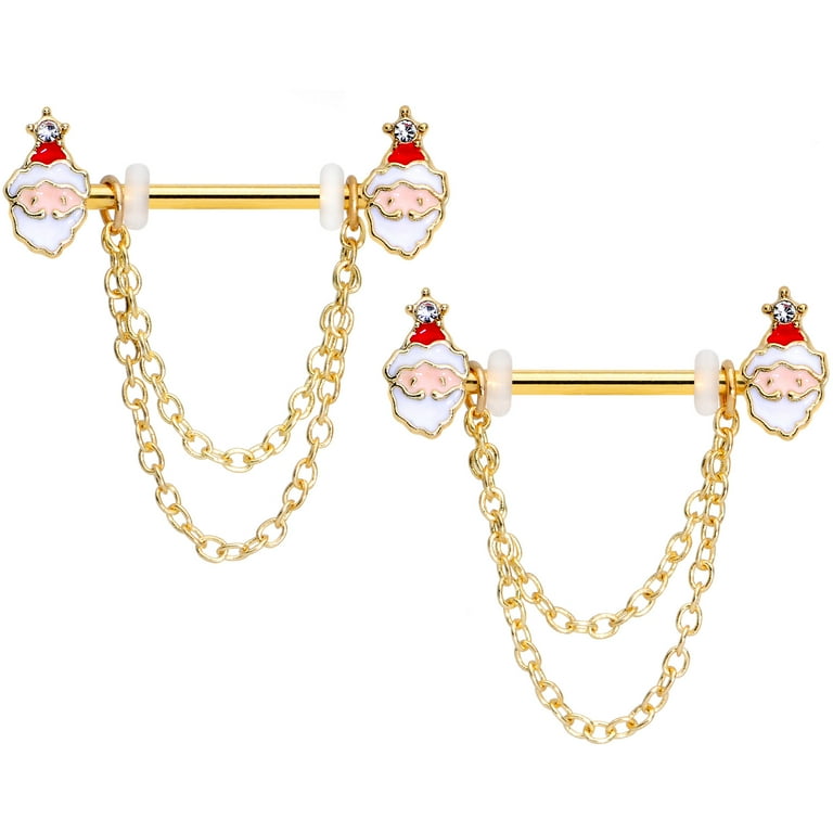 Santa nipple deals rings