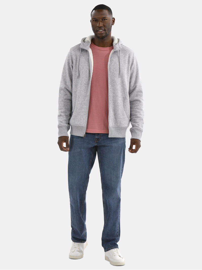 George Men's High Pile Fleece Hoodie Jacket, Sizes S-3XL - Walmart.com
