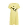 thumbnail image 6 of HomeGardon Women's Sleepwear Nightgowns for Women,Women's Oversized Short Nightgown Fashion Chest Print Short Sleeve Nightdress,S-XXL, 6 of 7