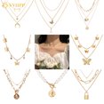 thumbnail image 2 of Collar Con Colgante De Perlas Coreanas De Cristal Mariposa Multicapa Cadena Accesorios De Joyería Para Mujeres Gao Jiahui unisex, 2 of 2
