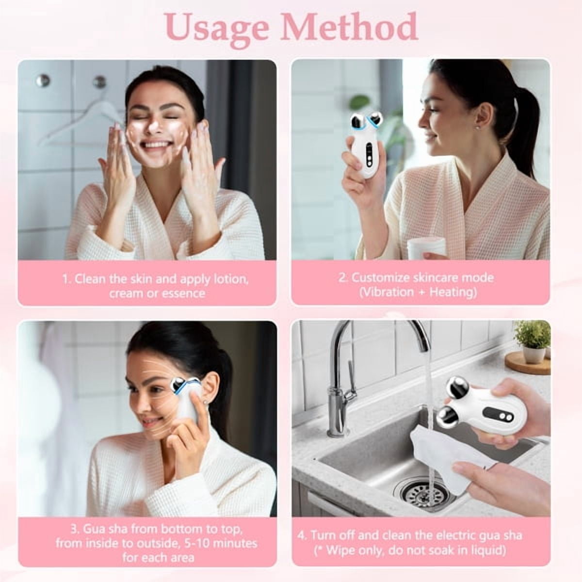 Anti Aging and Wrinkles Microcurrent Facial Device, Boost Skin