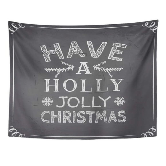 ZEALGNED Vintage Chalkboard for Christmas Retro Chalk Blackboard Merry Tree Wall Art Hanging Tapestry Home Decor for Living Room Bedroom Dorm 51x60 inch