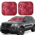thumbnail image 2 of Uemuo Abstract Red Marble Printed 2 PCS Car Windshield Sun Shade, Auto Sun Heat and UV Rays Blocker, Foldable Automotive Front Window Sunshade Protector, 2 of 7