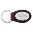 thumbnail image 1 of ZeppelinProducts WVU-KL6-BRW West Virginia Leather Key Fob- Brown, 1 of 1
