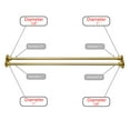 thumbnail image 3 of Utopia Alley Adjustable 72-In Double Shower Curtain Tension Rods - Rust-Proof Aluminum with Rubber End Cap, Easy Installation - Extendable & Retractable, Wall-to-Wall - No Drilling, gold, 3 of 9