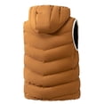 thumbnail image 3 of LEKWK Puffer Vest Men Sleeveless Zip Up Casual Jacket with Hood Lightweight Fall Winter Warm Outerwear for Golf Running Outdoor Ski Snow, 3 of 4