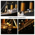 thumbnail image 2 of CubicFun LED 3D Puzzle Christmas Titanic Ship Gifts 3D Puzzles for Adults RMS Toys Model Kits 34.6 in, Difficult Watercraft Jigsaw Family Puzzle 3D & Cruise Desk Decor Gifts for Women Men, 266 Pie, 2 of 9