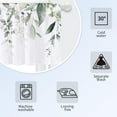 thumbnail image 4 of Sage Green Valance Curtains for Kitchen Windows Bathroom Living Room Bedroom Laundry Room Eucalyptus Leaf Floral Kitchen Curtains Valances Window Toppers Curtain Short 1 Panel (55x18 Inch), 4 of 5
