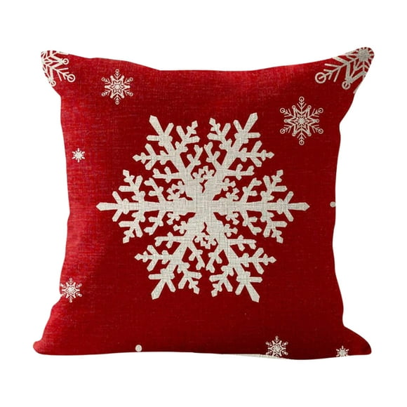 TIMIFIS Christmas Decorations Pillow Cover Christmas Cushion Cover, Indoor Christmas Decor, Christmas Pillow, Cushion Pillow Case, Christmas Snowflake Santa Claus Home Decorative Linen Cushion C
