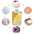 thumbnail image 4 of Yellow Palm Leaves Translucent Plastic Cans Storage Canisters with Lid Set of 4, 4 of 7