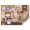 Coffee Beans Latte, variant on Grey Marble Tablecloth,Wipeable Polyester Table Cover for Rectangle Tables,Foldable Table Clothes Fitted Tablecloths for Dining Room Camping Indoor Outdoor